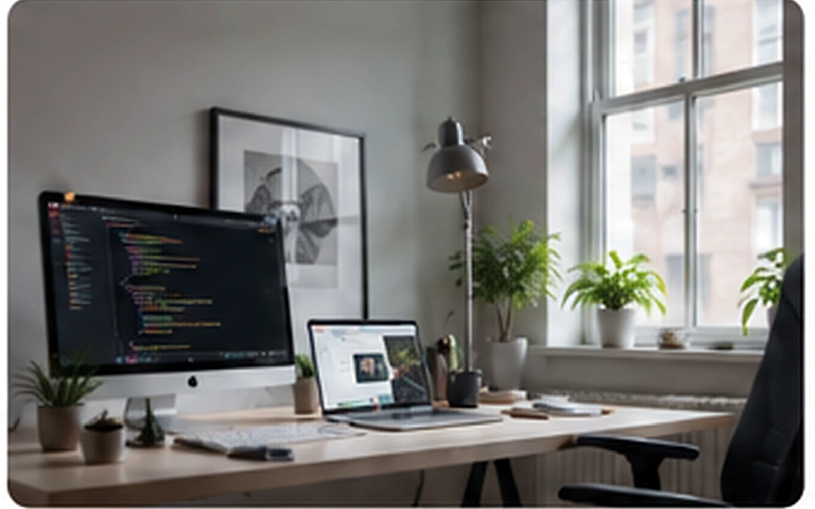 Creative workspace illustration